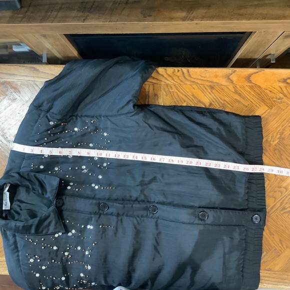 VINTAGE Adam Douglass 100% silk 80’s 90’s oversized embellished black jacket L - Picture 13 of 13